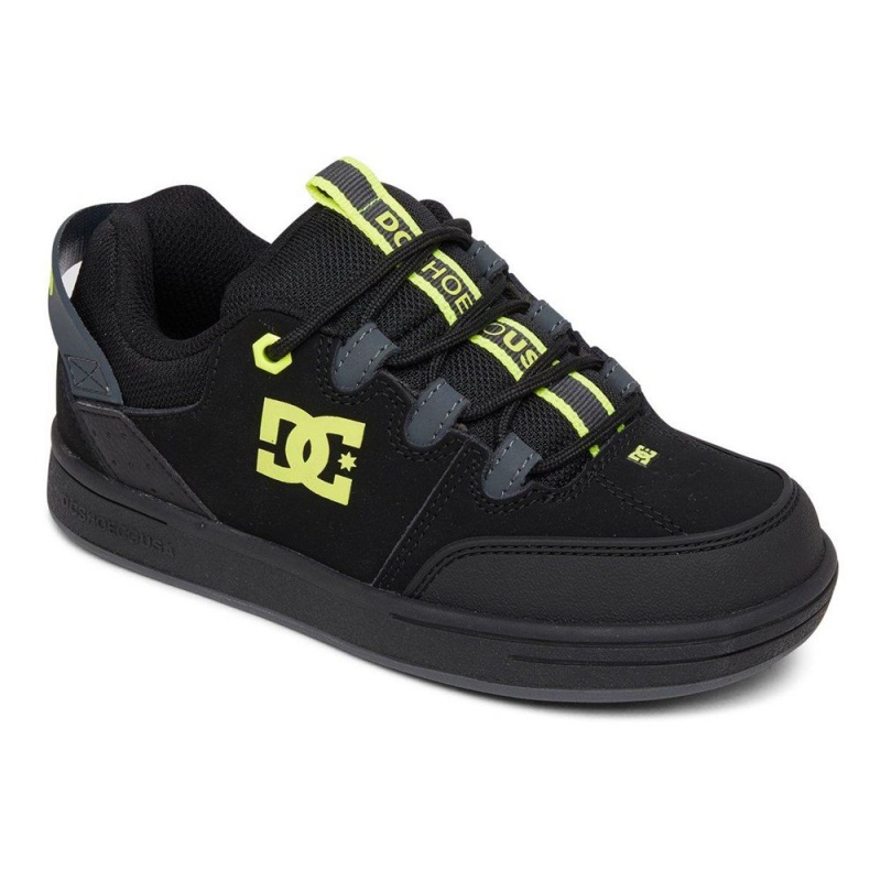 Zapatillas Skate DC Shoes Syntax Niños Negras Amarillo | GLIR-62531