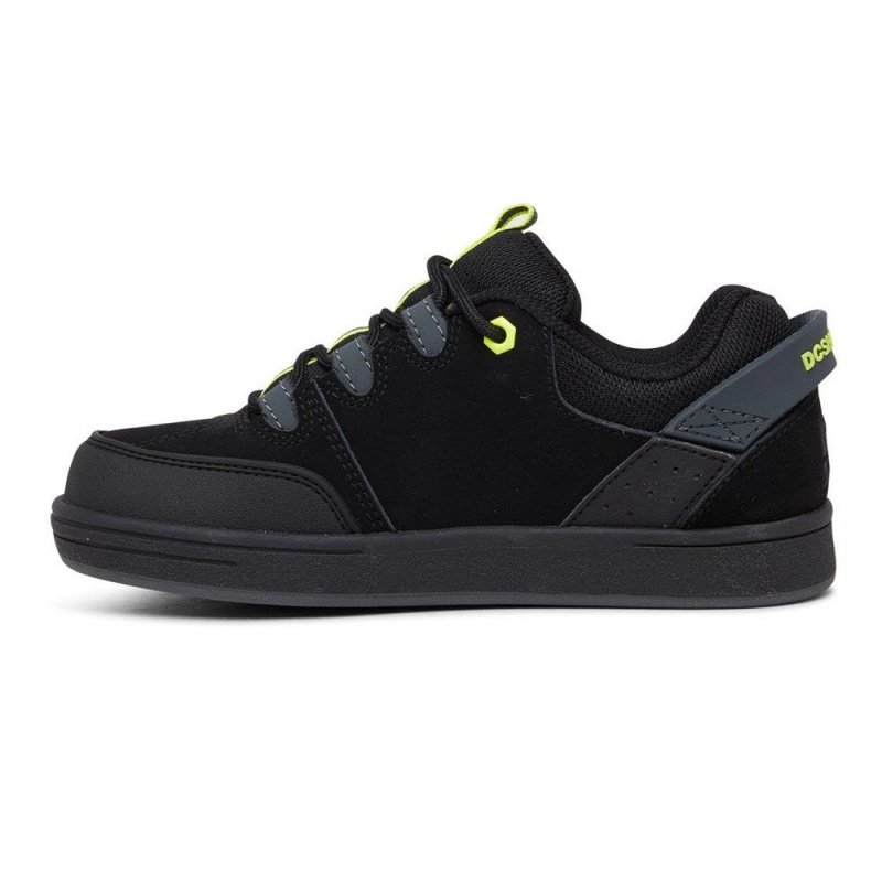 Zapatillas Skate DC Shoes Syntax Niños Negras Amarillo | GLIR-62531