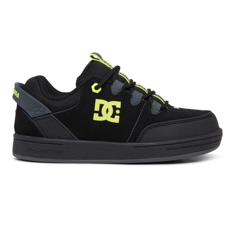 Zapatillas Skate DC Shoes Syntax Niños Negras Amarillo | GLIR-62531