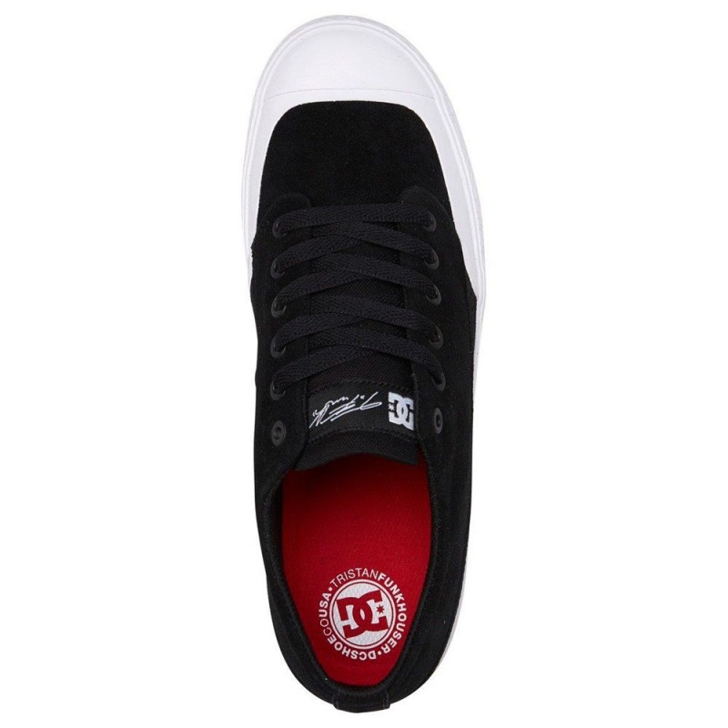 Zapatillas Skate DC Shoes T-Funk Hombre Negras Blancas | QMYS-39725