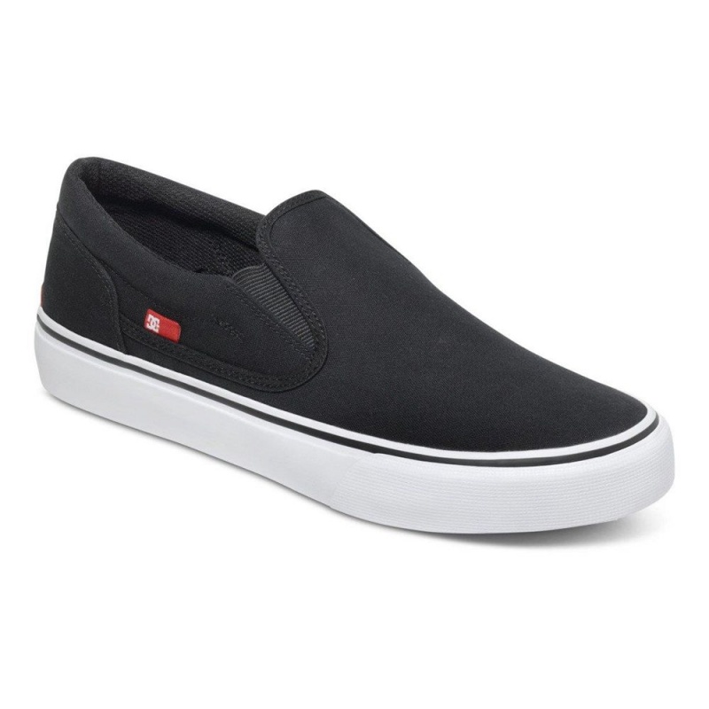 Zapatillas Skate DC Shoes Trase Hombre Negras Blancas | PVUX-28596