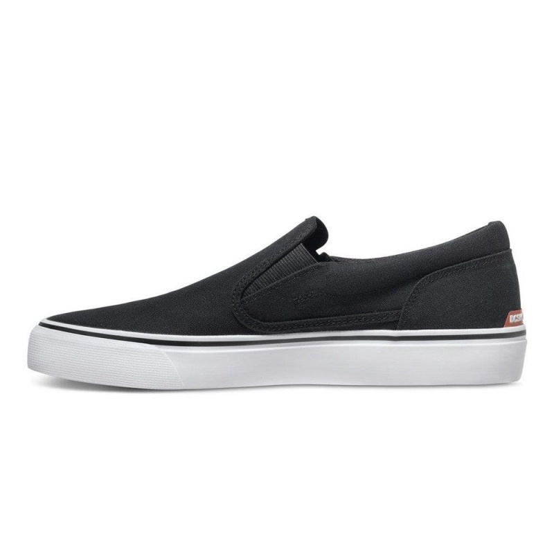 Zapatillas Skate DC Shoes Trase Hombre Negras Blancas | PVUX-28596