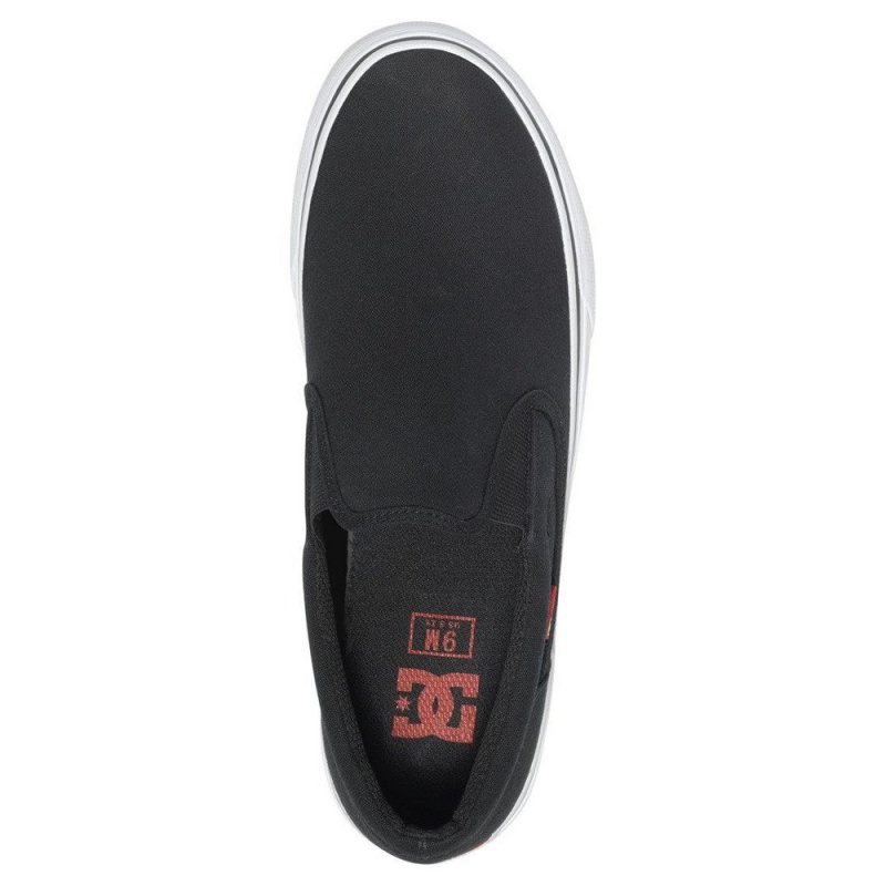 Zapatillas Skate DC Shoes Trase Hombre Negras Blancas | PVUX-28596