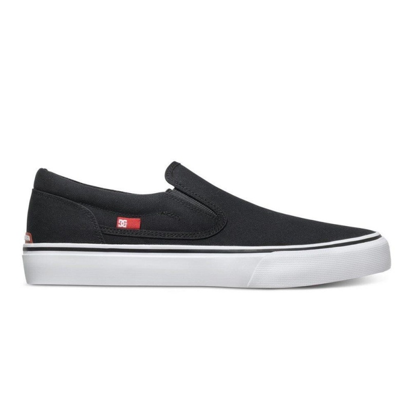 Zapatillas Skate DC Shoes Trase Hombre Negras Blancas | PVUX-28596