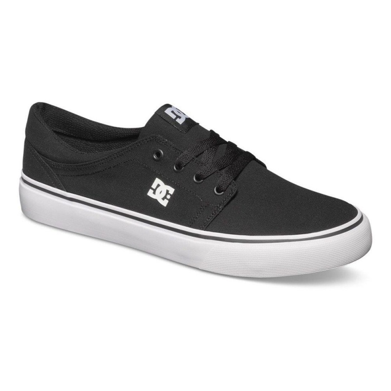 Zapatillas Skate DC Shoes Trase Hombre Negras Blancas | NYPX-14852