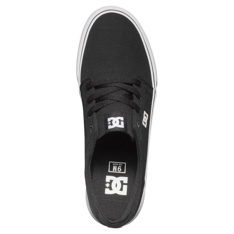 Zapatillas Skate DC Shoes Trase Hombre Negras Blancas | NYPX-14852