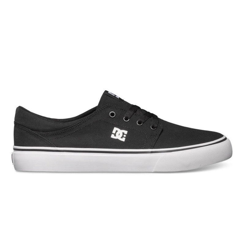 Zapatillas Skate DC Shoes Trase Hombre Negras Blancas | NYPX-14852