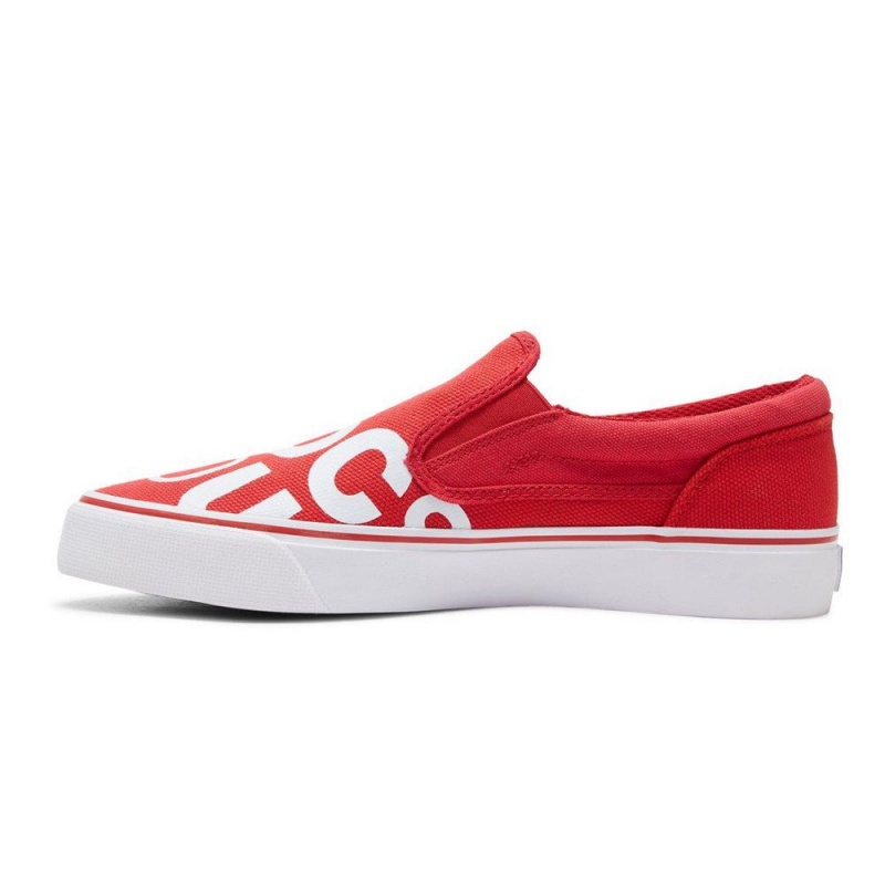 Zapatillas Skate DC Shoes Trase Hombre Rojas Blancas | BVCT-23694