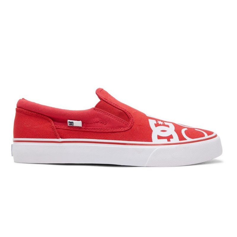 Zapatillas Skate DC Shoes Trase Hombre Rojas Blancas | BVCT-23694