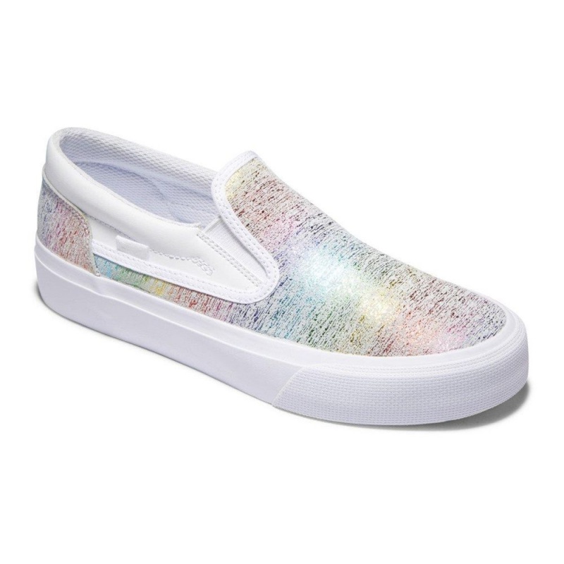 Zapatillas Skate DC Shoes Trase Mujer Blancas Multicolor | JNWE-27485