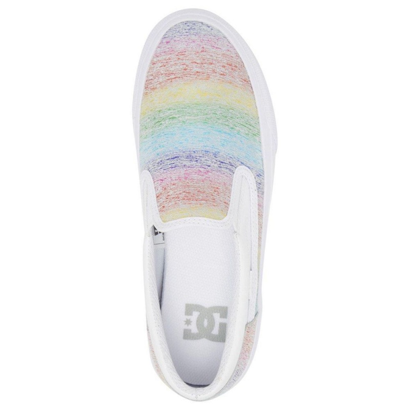 Zapatillas Skate DC Shoes Trase Mujer Blancas Multicolor | JNWE-27485