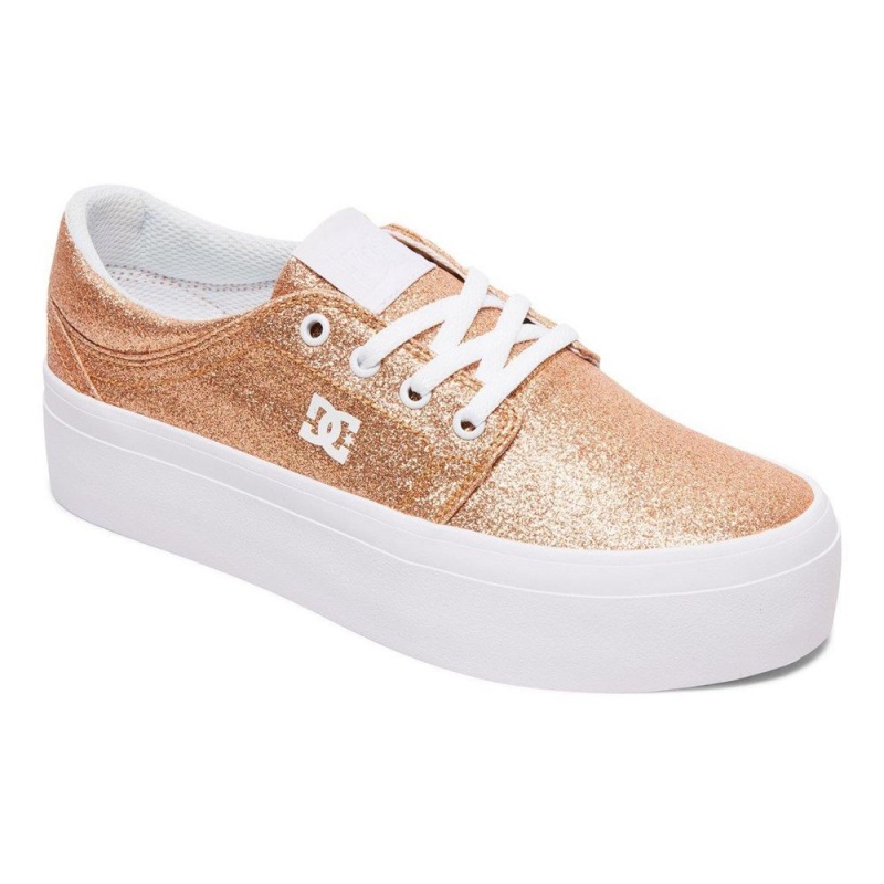 Zapatillas Skate DC Shoes Trase Mujer Doradas | DYQE-20987