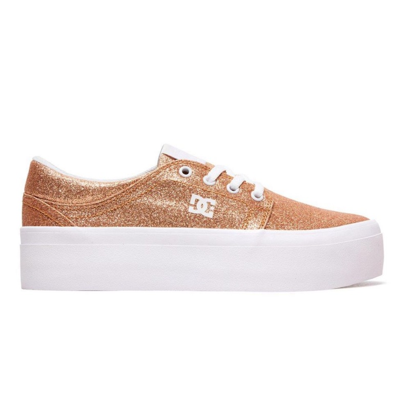 Zapatillas Skate DC Shoes Trase Mujer Doradas | DYQE-20987