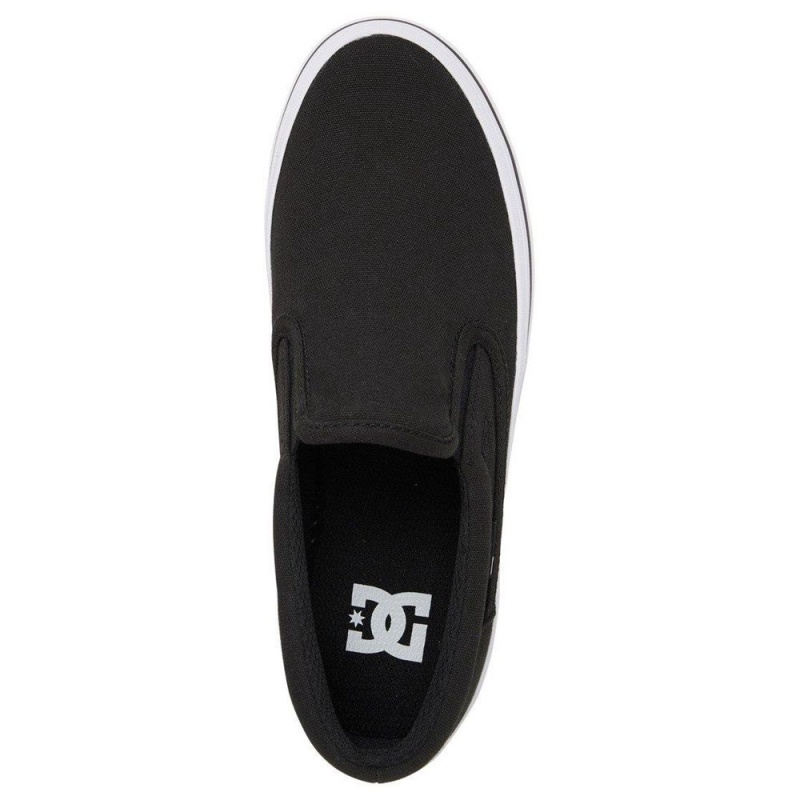 Zapatillas Skate DC Shoes Trase Mujer Negras Blancas | TZNL-25381