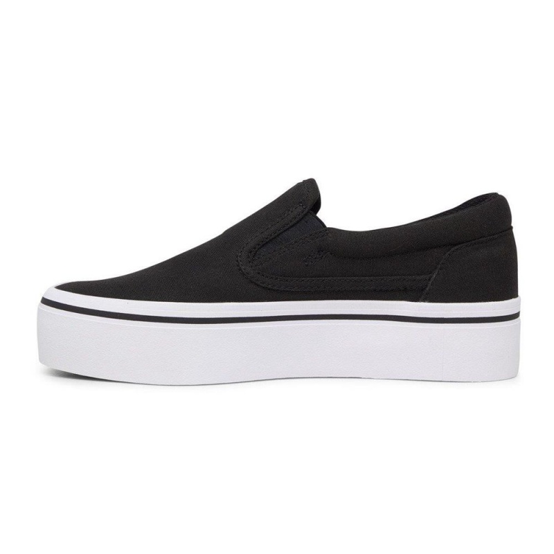 Zapatillas Skate DC Shoes Trase Mujer Negras Blancas | JDOC-98063