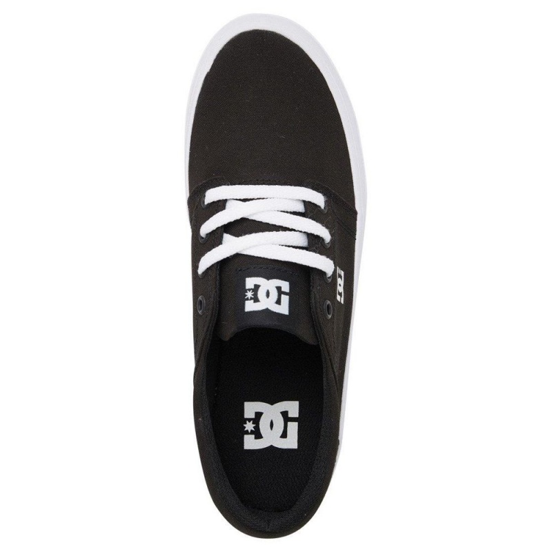 Zapatillas Skate DC Shoes Trase Mujer Negras Blancas | PKRT-49738