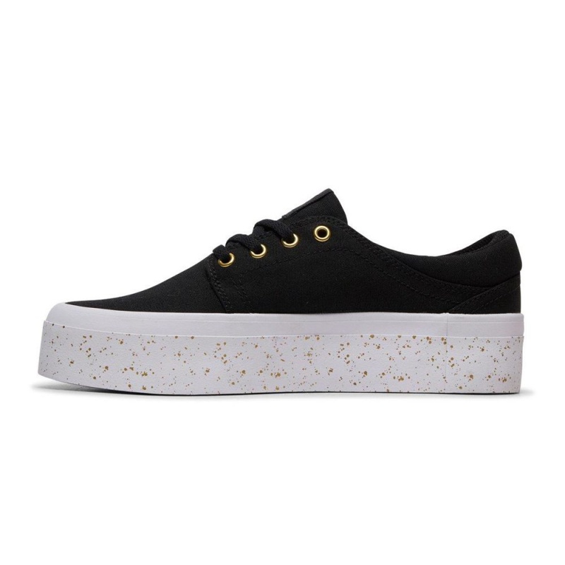 Zapatillas Skate DC Shoes Trase Mujer Negras Doradas | OXTN-57093