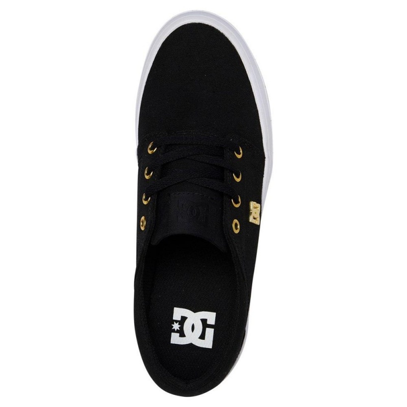 Zapatillas Skate DC Shoes Trase Mujer Negras Doradas | OXTN-57093