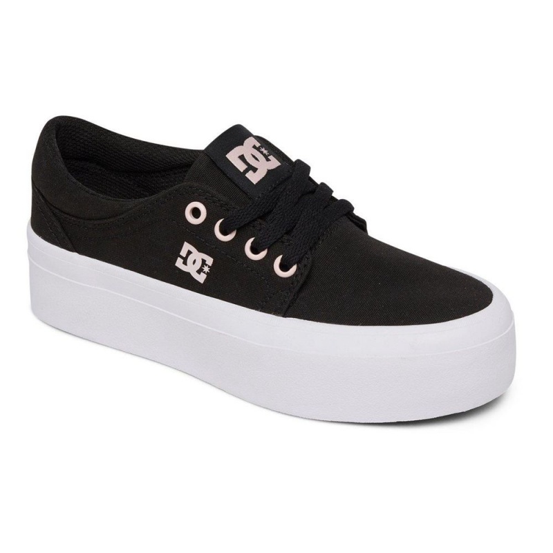 Zapatillas Skate DC Shoes Trase Niños Negras Rosas | HYXN-72415