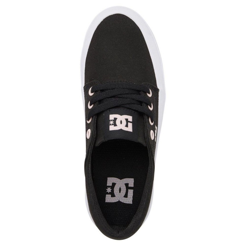 Zapatillas Skate DC Shoes Trase Niños Negras Rosas | HYXN-72415