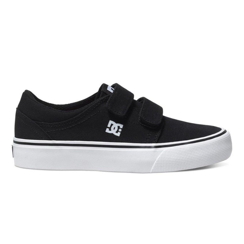 Zapatillas Skate DC Shoes Trase Niños Negras Blancas | GTUV-81250