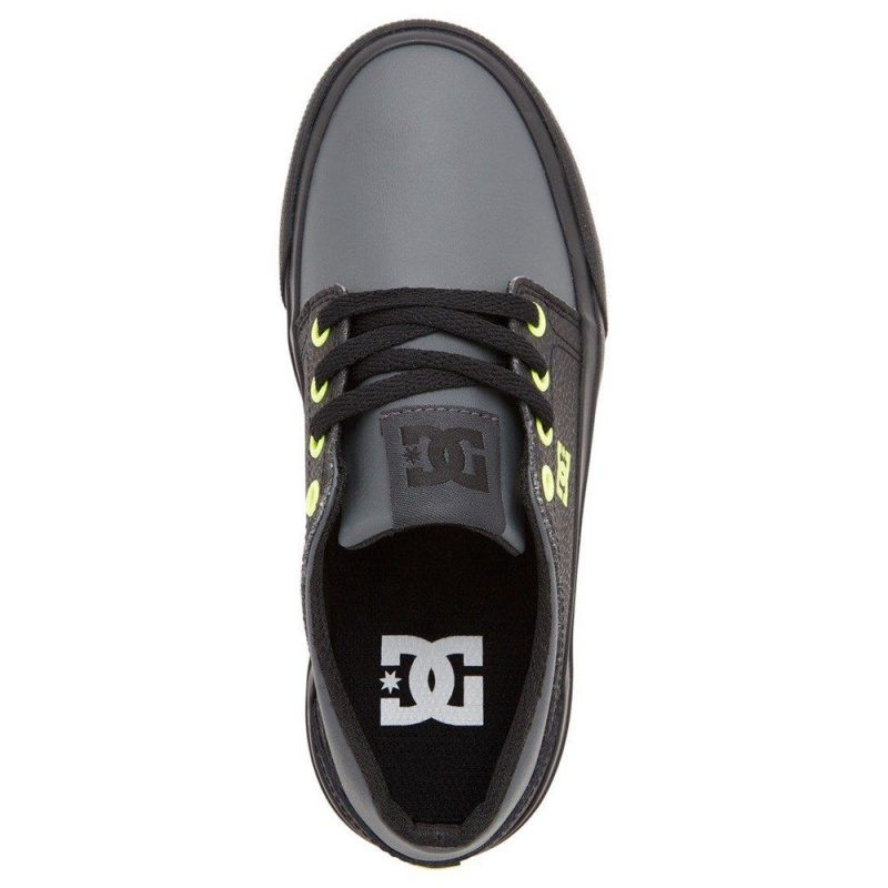 Zapatillas Skate DC Shoes Trase Niños Negras Gris | NVYD-68125