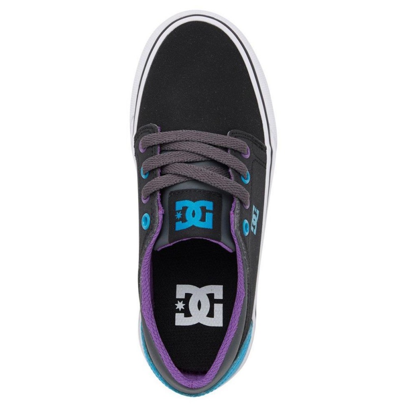 Zapatillas Skate DC Shoes Trase Niños Negras Azules | ORXK-81672