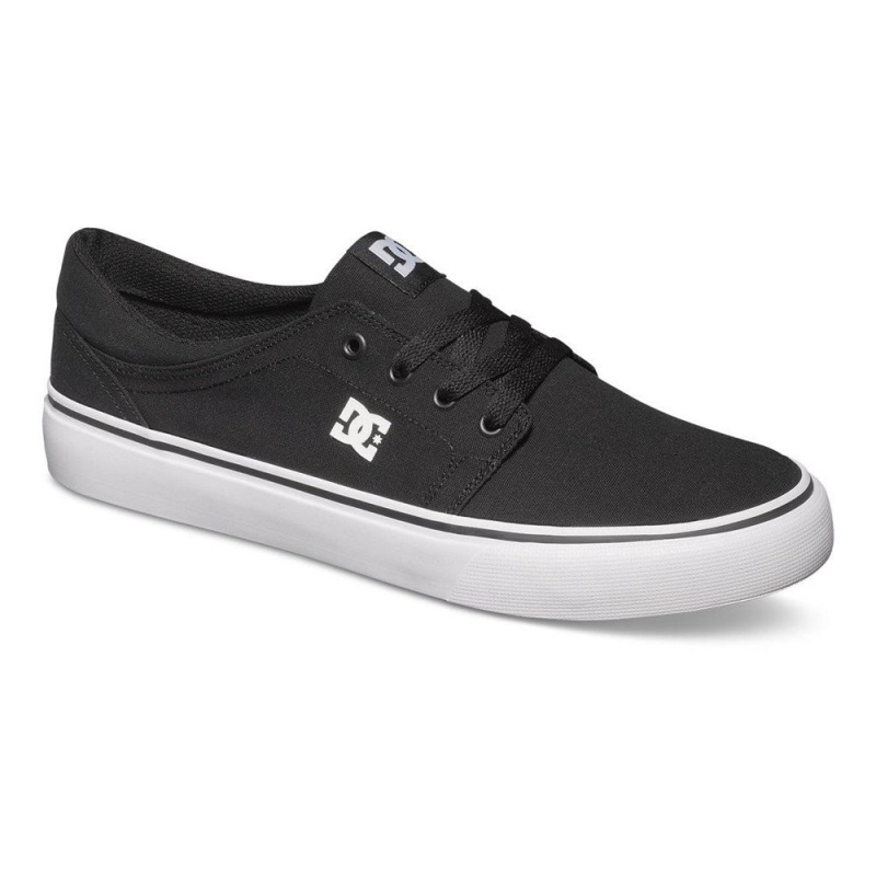 Zapatillas Skate DC Shoes Trase TX Hombre Negras Blancas | UZSM-06593