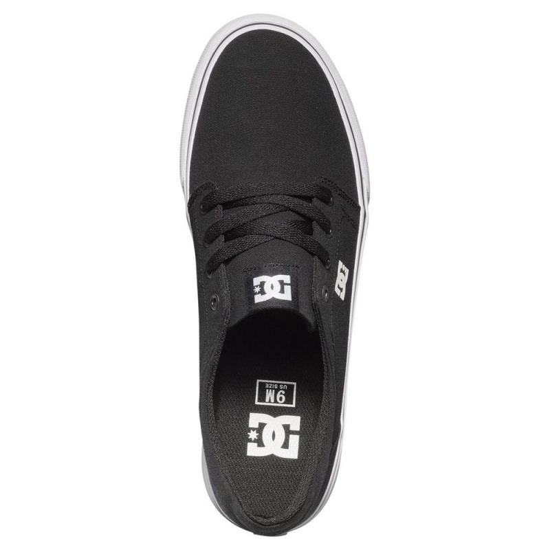 Zapatillas Skate DC Shoes Trase TX Hombre Negras Blancas | UZSM-06593