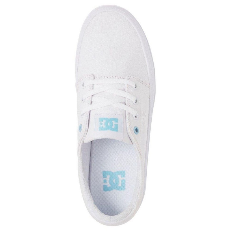 Zapatillas Skate DC Shoes Trase TX Mujer Blancas Azules | WKEN-40186