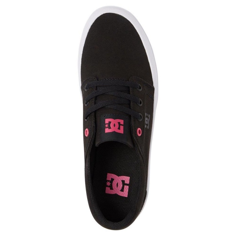 Zapatillas Skate DC Shoes Trase TX Mujer Negras Rosas | SIYN-46815