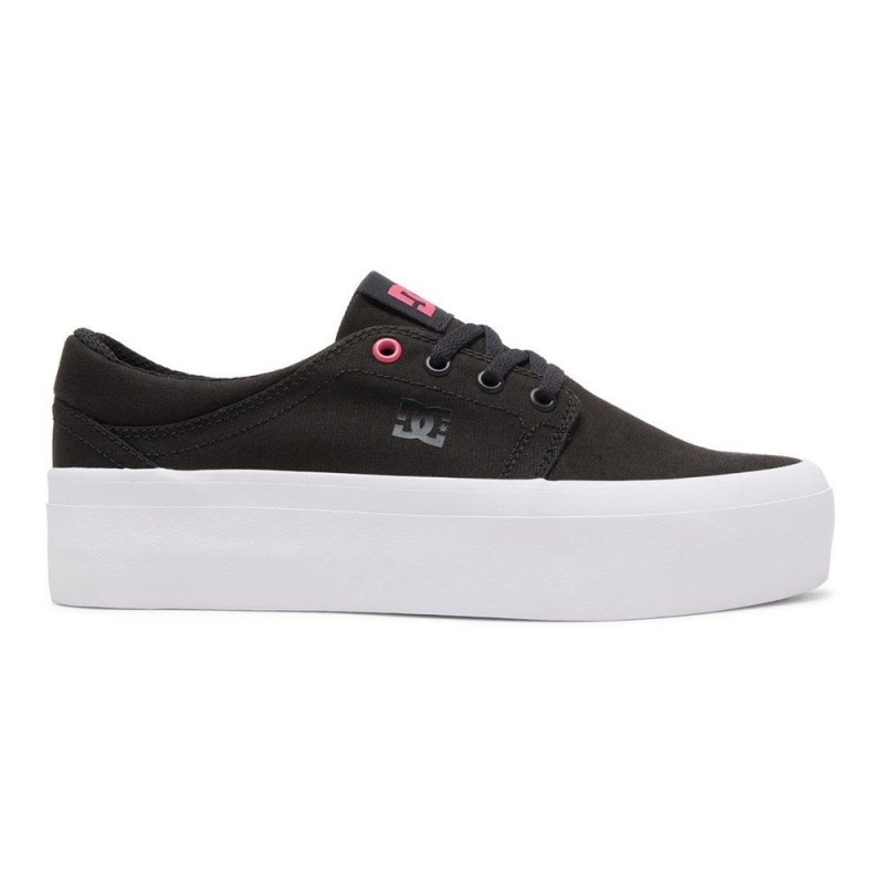 Zapatillas Skate DC Shoes Trase TX Mujer Negras Rosas | SIYN-46815