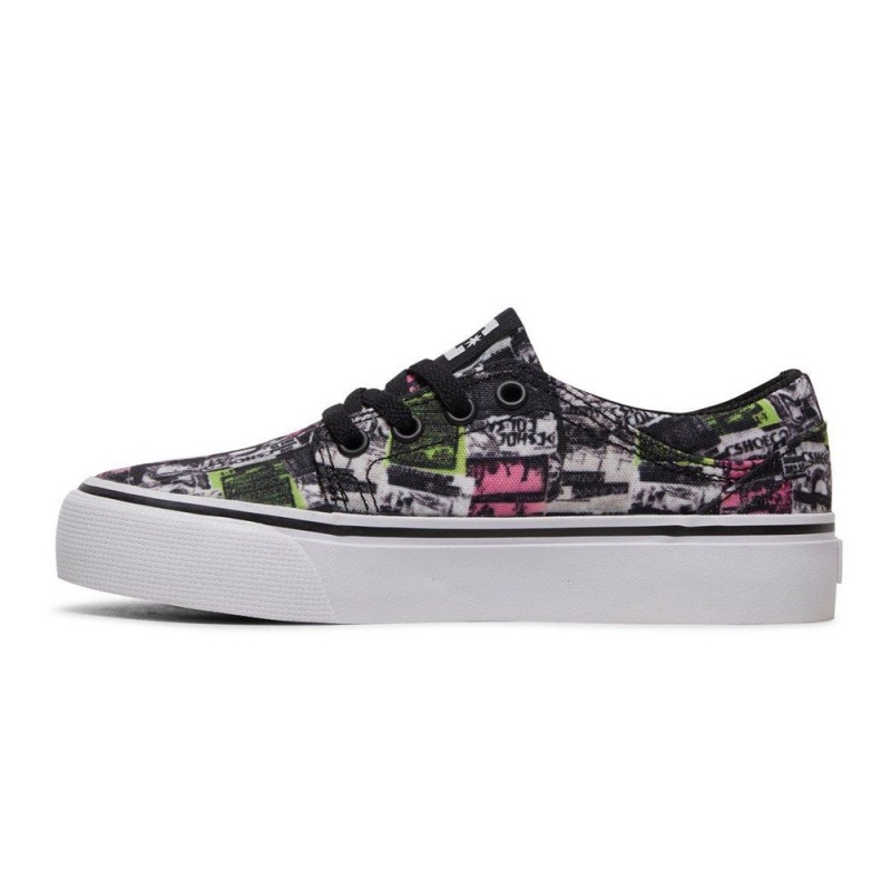 Zapatillas Skate DC Shoes Trase TX Niños Gris Multicolor | RTNE-58032