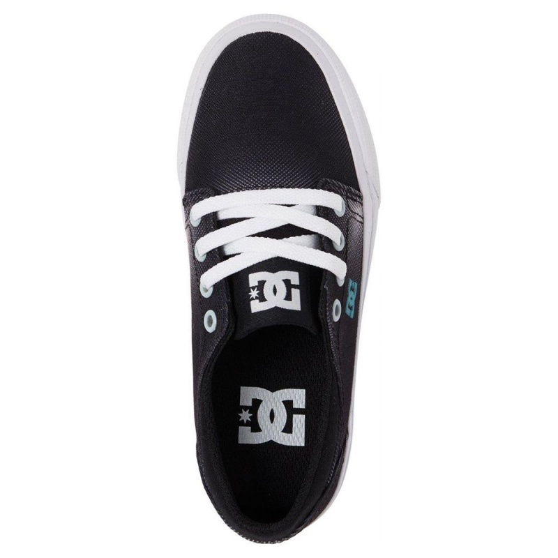 Zapatillas Skate DC Shoes Trase TX Niños Negras Blancas | GPDC-21803