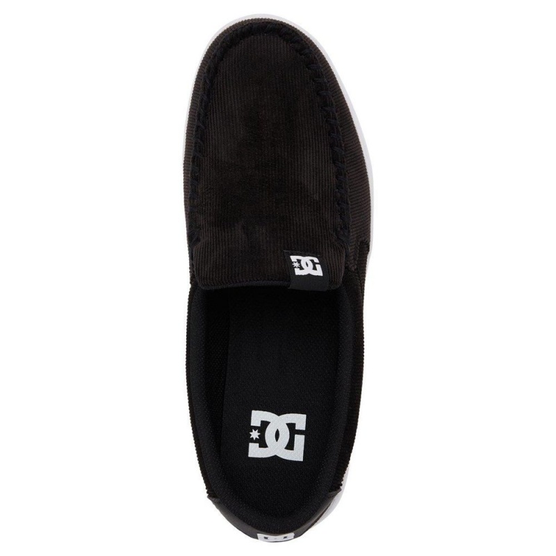 Zapatillas Skate DC Shoes Villain Hombre Negras Blancas | BQGC-89246